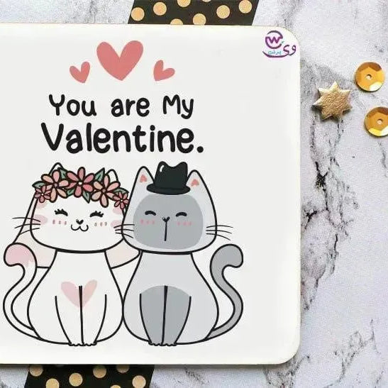 Wooden Coaster -Valentine's Day - WE PRINT