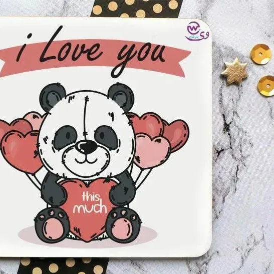 Wooden Coaster -Valentine's Day - WE PRINT