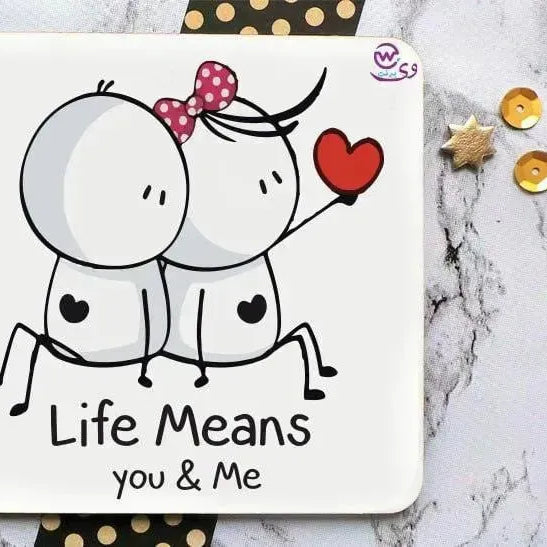 Wooden Coaster -Valentine's Day - WE PRINT