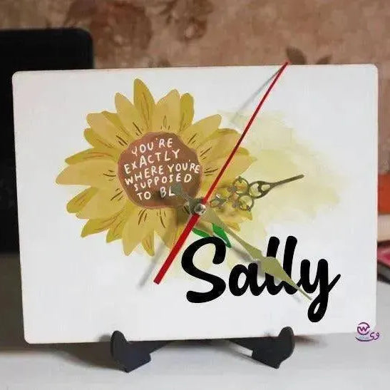 Wooden Desk Clock -English Names - WE PRINT