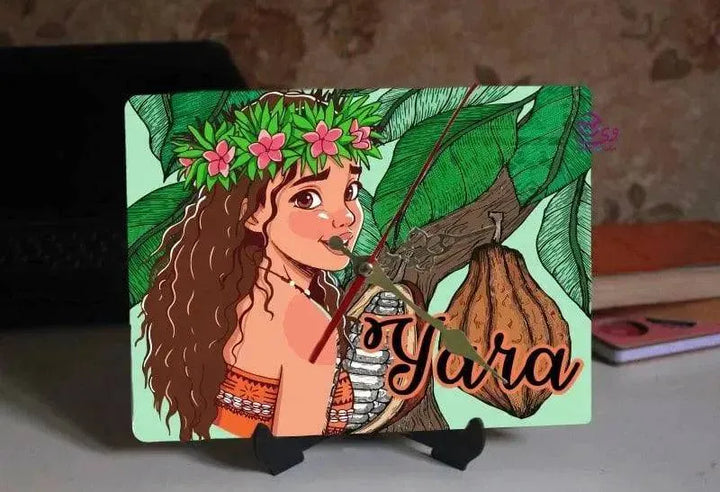 Wooden Desk Clock - Moana - WE PRINT