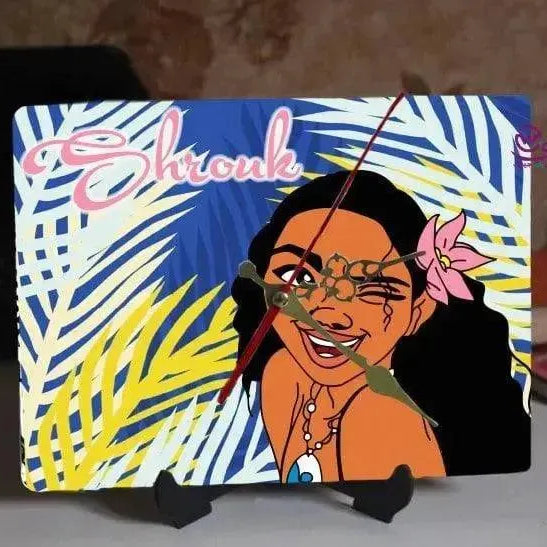 Wooden Desk Clock - Moana - WE PRINT