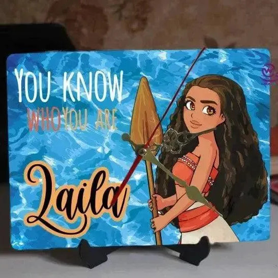 Wooden Desk Clock - Moana - WE PRINT