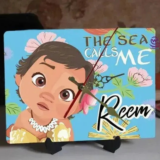 Wooden Desk Clock - Moana - WE PRINT