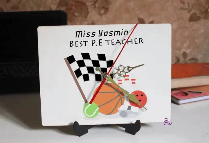 Wooden Desk Clock - Teachers - WE PRINT