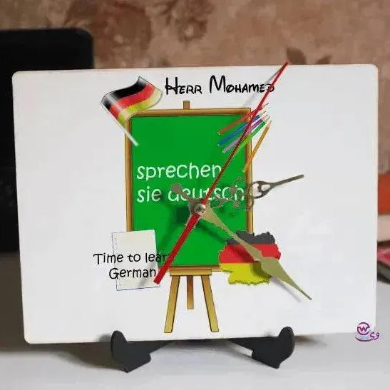 Wooden Desk Clock - Teachers - WE PRINT