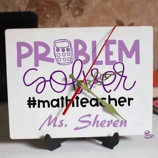 Wooden Desk Clock - Teachers - WE PRINT