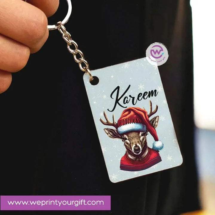 Wooden Keychain - Christmas - WE PRINT