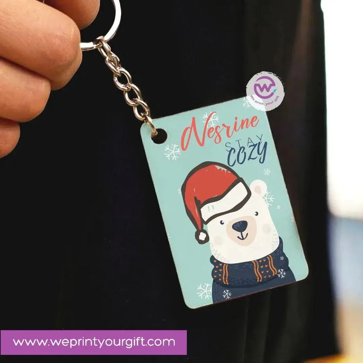 Wooden Keychain - Christmas - WE PRINT