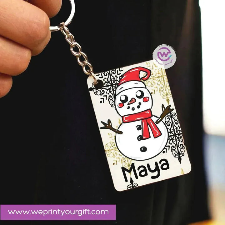 Wooden Keychain - Christmas - WE PRINT