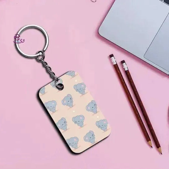 Wooden Keychain - Elephant - WE PRINT