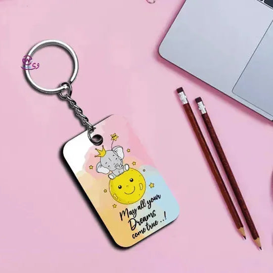 Wooden Keychain - Elephant - WE PRINT