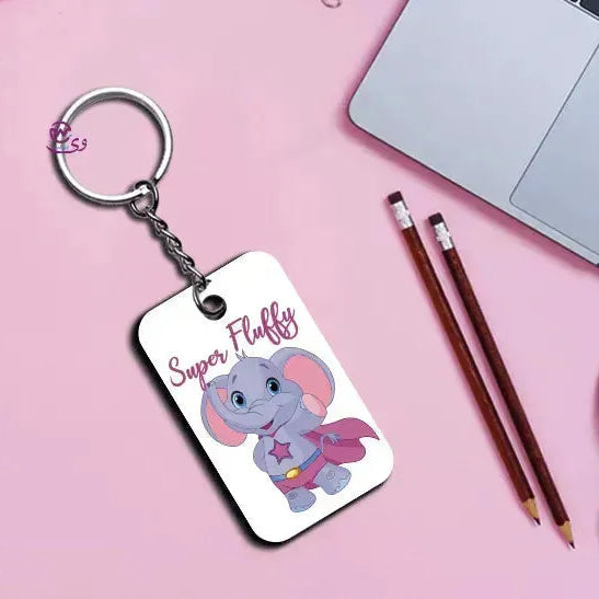 Wooden Keychain - Elephant - WE PRINT