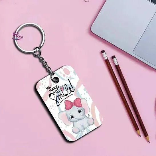 Wooden Keychain - Elephant - WE PRINT