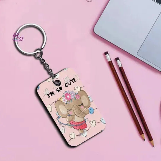 Wooden Keychain - Elephant - WE PRINT