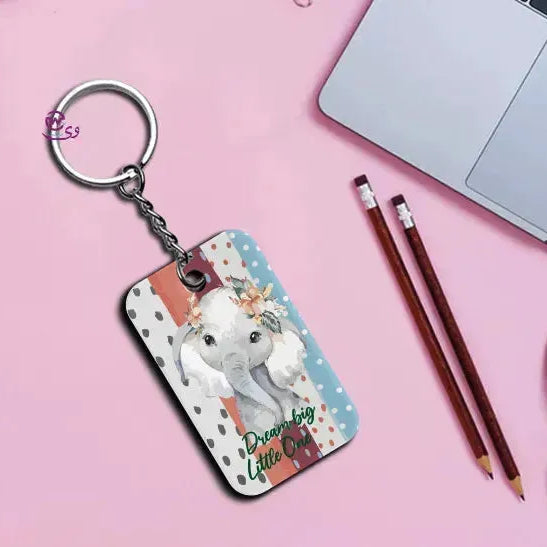 Wooden Keychain - Elephant - WE PRINT