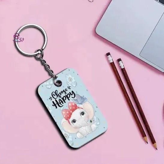 Wooden Keychain - Elephant - WE PRINT