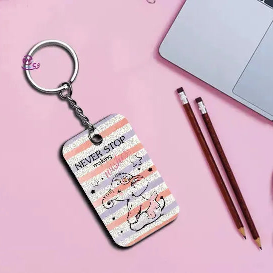 Wooden Keychain - Elephant - WE PRINT