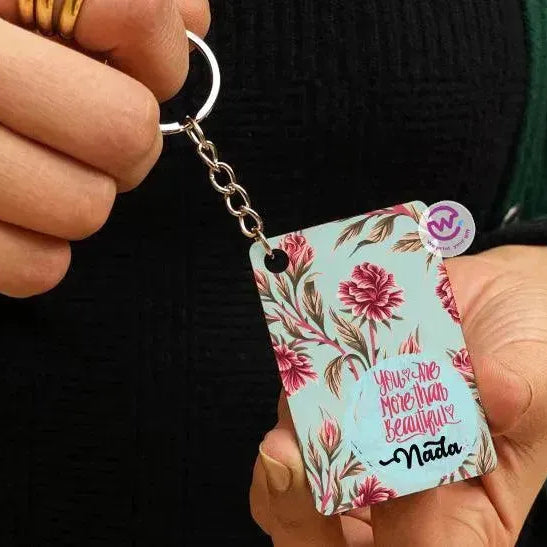 Wooden Keychain -Names-B - WE PRINT