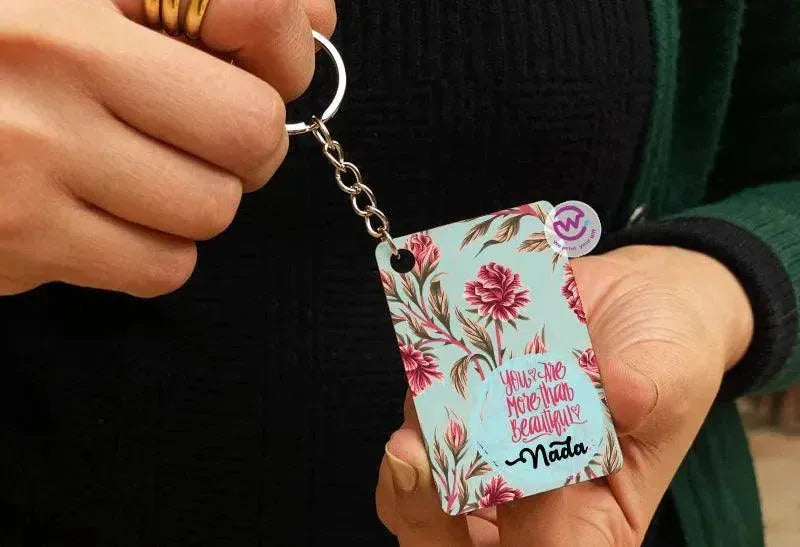 Wooden Keychain -Names-B - WE PRINT