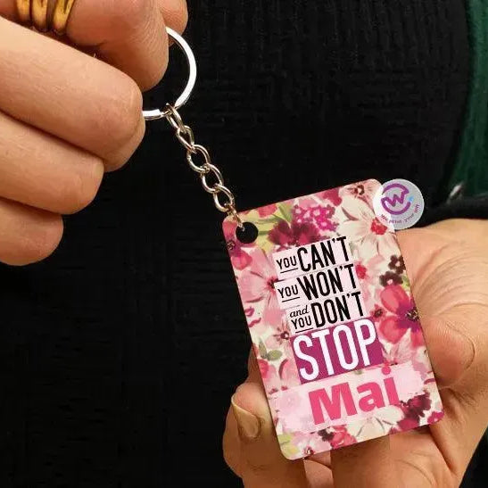 Wooden Keychain -Names-B - WE PRINT