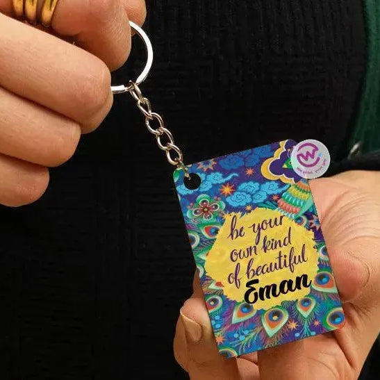 Wooden Keychain -Names-B - WE PRINT