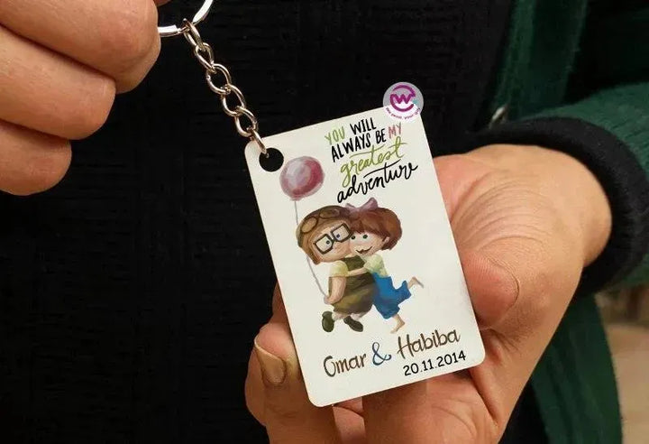 Wooden Keychain - UP Cartoon - WE PRINT