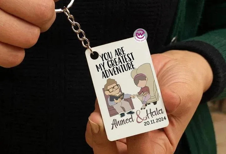 Wooden Keychain - UP Cartoon - WE PRINT