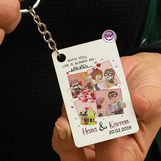 Wooden Keychain - UP Cartoon - WE PRINT