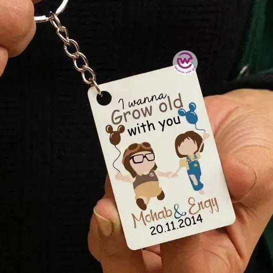 Wooden Keychain - UP Cartoon - WE PRINT