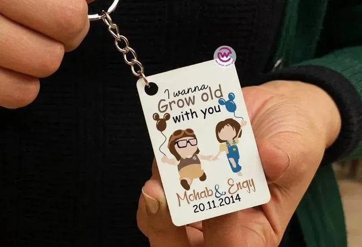 Wooden Keychain - UP Cartoon - WE PRINT