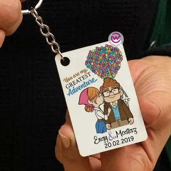 Wooden Keychain - UP Cartoon - WE PRINT