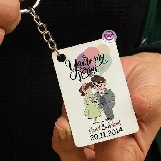 Wooden Keychain - UP Cartoon - WE PRINT