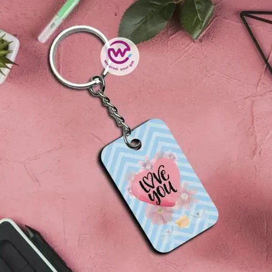 Wooden Keychain - Valentine's Day - WE PRINT